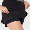 32 Degrees Cool Women's Stretch Woven Skort | Slip-On | Elastic Waistband | Office | Tennis | Golf, Black, Medium view 3