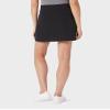 32 Degrees Cool Women's Stretch Woven Skort | Slip-On | Elastic Waistband | Office | Tennis | Golf, Black, Medium view 4
