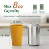 Homienly Stackable Drinking Glasses Set Wheat Straw Shatterproof Cups | Unbreakable Kitchen Cups for Kids & Adults | Reusable, Dishwasher Safe for Party, Outdoor (8 oz, Small) view 2