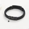 Minicremation Cremation Urn Bracelet for Ashes Masonic Pattern Braided Leather Memorial Bangle Ashes Locket Keepsake Cremation Jewelry for Men(Black 20cm) view 3