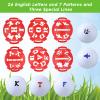 16 Packs Golf Ball Marker Golf Accessories 12 Golf Ball Marking Stencils Letter Stencils Kit Golf Ball Liner Line Marker Template 4 Color Line Markers Pens Golf Ball Alignment and Identification Tool view 4