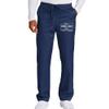 TEEAMORE Custom Emroidered Medical Scrub Cargo Pant Add Your Embroidery Name Text Unisex Adult Scrub Pant Navy view 1