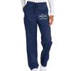 TEEAMORE Custom Emroidered Medical Scrub Cargo Pant Add Your Embroidery Name Text Unisex Adult Scrub Pant Navy view 3