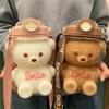 Kawaii Bear Straw Bottle, Large Kawaii Bear Shaped Water Bottle with Straw and Carrying Loop Adjustable Shoulder Strap, Cute Portable Water Bottles for Women Girls Sports Camping Picnic Hiking Travel view 4