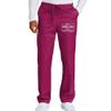 TEEAMORE Custom Emroidered Medical Scrub Cargo Pant Add Your Embroidery Name Text Unisex Adult Scrub Pant Wine view 1