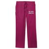 TEEAMORE Custom Emroidered Medical Scrub Cargo Pant Add Your Embroidery Name Text Unisex Adult Scrub Pant Wine view 4