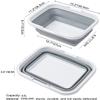 yETO Collapsible Sink 2 Pack Outdoor Camping Picnic Basket 8.5L/2.3Gal Lightweight Portable Foldable Dish Washing Basin/Bucket with Sturdy Handle for Outdoor Camping, Washing, Storage, Grey (YA2210) view 2