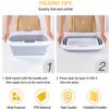 yETO Collapsible Sink 2 Pack Outdoor Camping Picnic Basket 8.5L/2.3Gal Lightweight Portable Foldable Dish Washing Basin/Bucket with Sturdy Handle for Outdoor Camping, Washing, Storage, Grey (YA2210) view 3