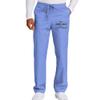 TEEAMORE Custom Emroidered Medical Scrub Cargo Pant Add Your Embroidery Name Text Unisex Adult Scrub Pant Ceil Blue view 1