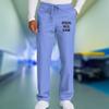 TEEAMORE Custom Emroidered Medical Scrub Cargo Pant Add Your Embroidery Name Text Unisex Adult Scrub Pant Ceil Blue view 2