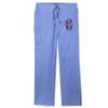 TEEAMORE Custom Emroidered Medical Scrub Cargo Pant Add Your Embroidery Name Text Unisex Adult Scrub Pant Ceil Blue view 4