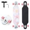 TLHB Longboard Skateboard, 41 Inch Drop Through Longboard Complete 9-Ply Nature Maple Premium Cruiser Long Board for Adults, Teens and Kids - High-Speed Bearings & T-Tool-Pink view 1