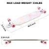 TLHB Longboard Skateboard, 41 Inch Drop Through Longboard Complete 9-Ply Nature Maple Premium Cruiser Long Board for Adults, Teens and Kids - High-Speed Bearings & T-Tool-Pink view 4