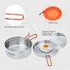 KingCamp Camping Cookware Mess Kit, 25pcs Backpacking Gear Cooking Equipment, Lightweight Pots and Pans with Folding Knife and Fork Set for 3-4 Person view 3