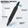 TLHB Longboard Skateboard, 41 Inch Drop Through Longboard Complete 9-Ply Nature Maple Premium Cruiser Long Board for Adults, Teens and Kids - High-Speed Bearings & T-Tool-Starry Sky view 2