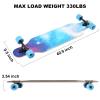 TLHB Longboard Skateboard, 41 Inch Drop Through Longboard Complete 9-Ply Nature Maple Premium Cruiser Long Board for Adults, Teens and Kids - High-Speed Bearings & T-Tool-Starry Sky view 4