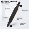 TLHB Longboard Skateboard, 41 Inch Drop Through Longboard Complete 9-Ply Nature Maple Premium Cruiser Long Board for Adults, Teens and Kids - High-Speed Bearings & T-Tool-Night Sky view 2
