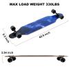 TLHB Longboard Skateboard, 41 Inch Drop Through Longboard Complete 9-Ply Nature Maple Premium Cruiser Long Board for Adults, Teens and Kids - High-Speed Bearings & T-Tool-Night Sky view 4