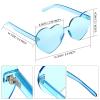 Maxdot Heart Shape Sunglasses Rimless Transparent Heart Glasses Colorful Party Favors (Light Blue) view 2