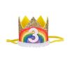 3 Year Old Boy Birthday Gift Toddler Kids 3rd Birthday Shirt+Rainbow Suspenders+Denim Shorts+Birthday Hat 4PCS Outfit Watermelon Party Supplies Summer Clothes Photoshoot Rainbow Melon-3rd 3 Years view 4