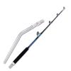 Fiblink 2 Piece Bent Butt Rod Saltwater Offshore Heavy Trolling Fishing Rod Big Game Conventional Boat Fishing Roller Rod Pole 5'6" view 2