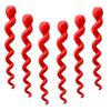 OUNISITE Bicycle Helix Shift Brake Cable Housing Sleeve,Bike Frame Silica Gel Protectors,Winding,not Fall Off,Easy to Install,Elastic,not Deformed,Beautiful,Decorative,for Most Bicycles,6pcs-red view 1