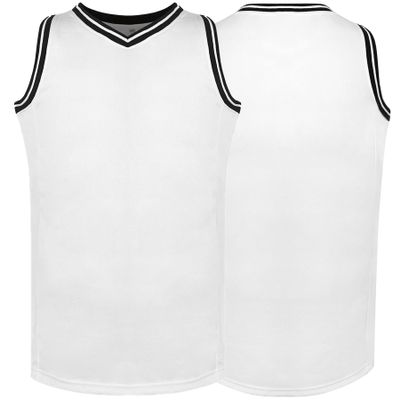Blank Basketball Jersey Reversible Men's Mesh Athletic Sports Shirts Training Practice S-3XL (Medium, White)