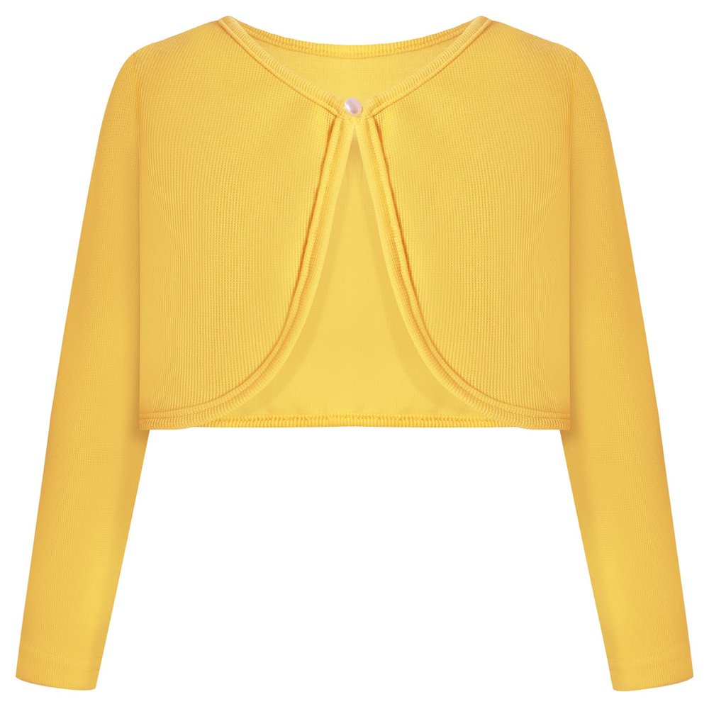 Bonny Billy Girls' Long Sleeve Knit Bolero Cardigans Jacket Cover Up Sweater 7-8 Years Yellow