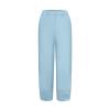 QWENTMTNTY Plus Size Capris Pants for Women Cotton Linen Wide Leg Casual Summer Comfy High Waisted Loose Crop Pants Pockets view 3