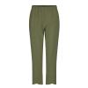QWENTMTNTY Plus Size Capris Pants for Women Cotton Linen Wide Leg Casual Summer Comfy High Waisted Loose Crop Pants Pockets view 3