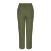 QWENTMTNTY Plus Size Capris Pants for Women Cotton Linen Wide Leg Casual Summer Comfy High Waisted Loose Crop Pants Pockets view 4