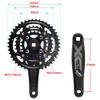 BESNIN Bike Crankset 22/32/44T 9 Speed 104mm BCD for Bicycle Square crankset Black view 2