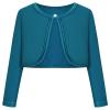 Bonny Billy Girls' Long Sleeve Knit Bolero Cardigans Jacket Cover Up Sweater 5-6 Years Dark Green view 1