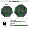 MRTLLOA Extra Large Green/Black Golf Umbrella, 54/62/68/72 Inch Automatic Open, Oversize Double Canopy Vented Windproof Waterproof Sports Umbrellas for Rain(68 Inch Green/Black) view 2