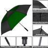 MRTLLOA Extra Large Green/Black Golf Umbrella, 54/62/68/72 Inch Automatic Open, Oversize Double Canopy Vented Windproof Waterproof Sports Umbrellas for Rain(68 Inch Green/Black) view 3