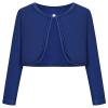 Bonny Billy Girls' Long Sleeve Knit Bolero Cardigans Jacket Cover Up Sweater 4-5 Years Blue view 1