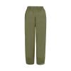 QWENTMTNTY Plus Size Capris Pants for Women Cotton Linen Wide Leg Casual Summer Comfy High Waisted Loose Crop Pants Pockets view 4