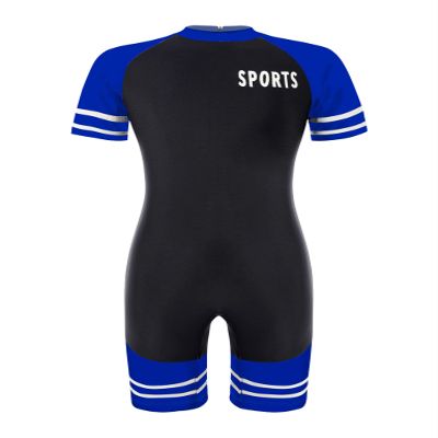 Loodgao Kids Boys Girls One Piece Rash Guard Swimsuit Boyleg Shorty Wetsuit UPF 50+ Water Sport Bathing Suit Blue 6