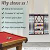 GACCO BILLIARDS Wall Mount Pool Cue Stick Holder Hold 8 Cues, Pool Stick Holder, Billiard Cue Rack For Pool Table Accessories. Pool Table Stick Holder Made Of 100% Solid Wood (Mahogany) view 4