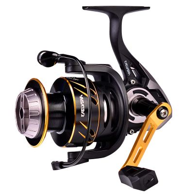 KATUYSHA Spinning Fishing Reels - Fishing Reel Carbon Fiber Drag Aluminum Spool Saltwater Carp Fishing Spinning Reel - Black 5000