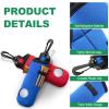 Chivao 4 Pieces Golf Tee Holder Golf Ball Carry Bag Pouch Ball Holder Keychain Belt Clip Gifts Accessories(Black, Red, Blue, Green,Simple) view 3