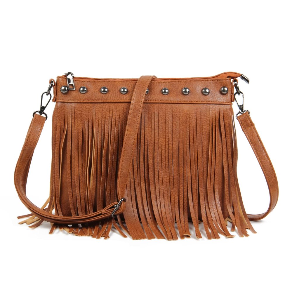 Emprier Women Hobo Fringe Crossbody Purse Vintage Small Tassel Shoulder Handbags