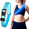 Higo LED Waistband Reflective Running Gear Rechargeable Running Belt, Adjustable Glowing Waist Belt, Safety LED Running Lights for Runners (Blue) view 1