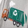 Popshion Little Boys Garbage Truck Pajamas 100% Cotton Long Sleeve Toddler Pjs Toddler Clothes Kids Sleepwear(Gray-6577 10T) view 3