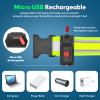 Higo LED Running Belt, USB Rechargeable LED Waist High Visibility Reflective Gear Glowing Safety Light Up Waistband for Running, Cycling, Hiking and Camping (Green) view 4