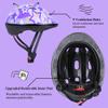 Asslen Kids Bike Helmet Suitable for Ages 3-8 Years Boys Girls, Adjustable Toddler Helmet with Knee Elbow Pads Wrist Guards Sports Protective Gear Set for Bike Bicycle Skateboard Scooter-Purple view 3