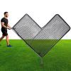 Doubleriver 7x7ft Baseball Softball L Screen for Pitching Practice, Portable Pitcher Safety Screen with Wheels, Steel Frame Protective Guard for Batting Cage Backyard Drills, Coaches, Youth Training view 1