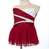 VernLan Kids Girls Shiny Rhinestone Sleeveless Figure Ice Roller Skating Dress Gymnastic Tutu Skirted Leotard Costume Red 6 Years view 4