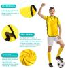 Geyoga 24 Pcs Kids Pinnies Scrimmage Vest Soccer Pinnies Football Youth Jersey Sport Team Vest Basketball Bib for School Boy(Gold, Lake Blue) view 3