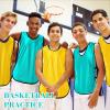 Geyoga 24 Pcs Kids Pinnies Scrimmage Vest Soccer Pinnies Football Youth Jersey Sport Team Vest Basketball Bib for School Boy(Gold, Lake Blue) view 4